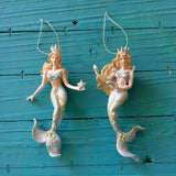 Silver Crowned Mermaid Ornament