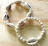 Cowrie Howlite Pearl Bracelet