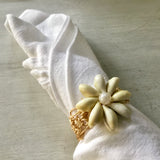 Cowrie Flower Napkin Rings