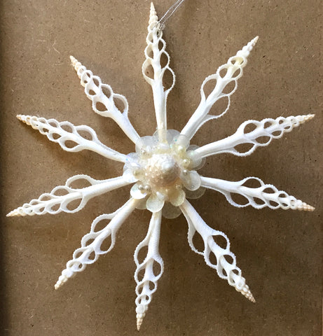 Seashell Snowflake Ornament