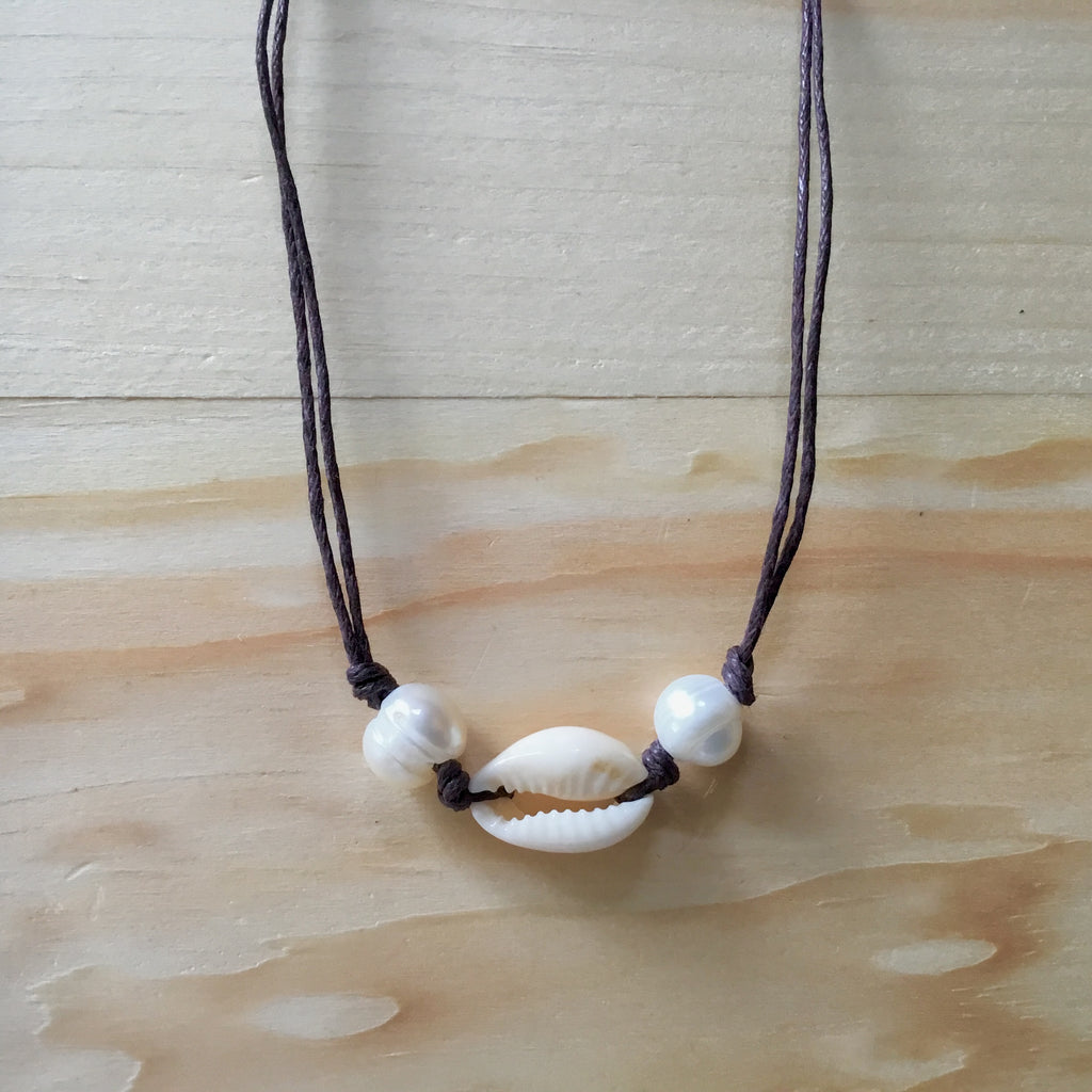 Cowrie Pearl Necklace