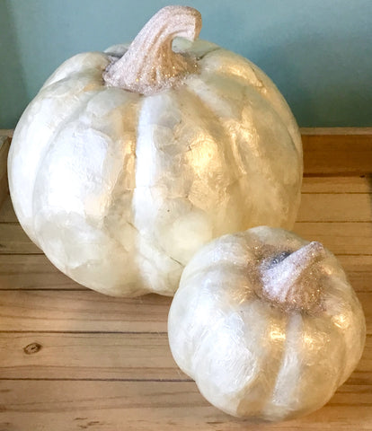 Capiz Pumpkin Decor