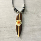 Hibiscus Surfboard Necklace