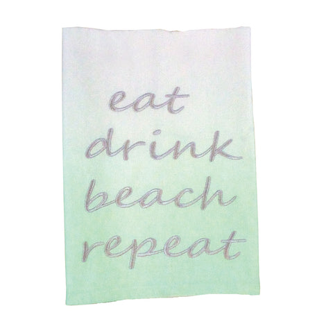 Beach Repeat Tea Towel