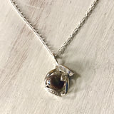 Jewel Framed Black Pearl Necklace
