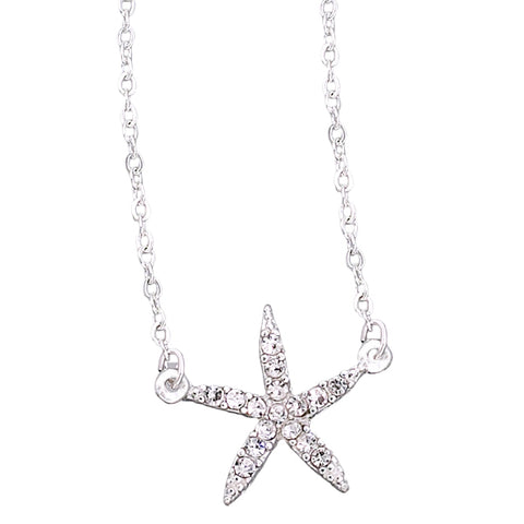 Sparkling Starfish Necklace