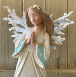 Coral Wing Angel Figurine