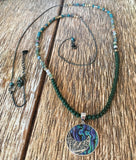Abalone Moon Jade Necklace