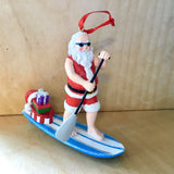 Paddle Board Santa Ornament