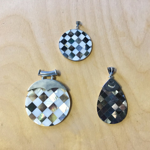 Checkered MOP Pendants