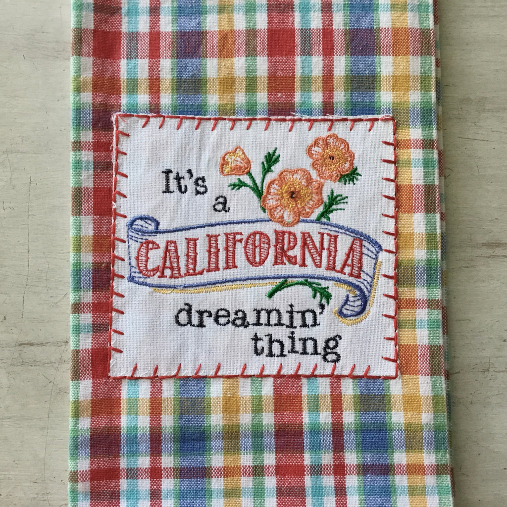 California Themed Tea Towel