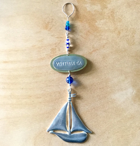 Sailboat Car Charm Ornament