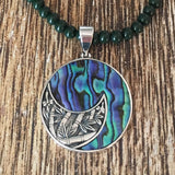 Abalone Moon Jade Necklace