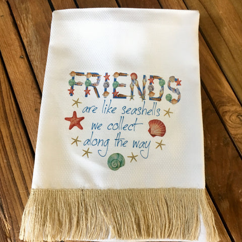 Friends Seashells Tea Towel
