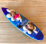 Airbrushed Surfboard Kissing Turtle Magnet