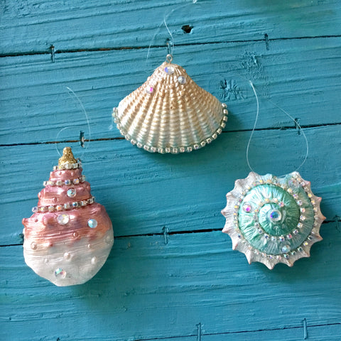 Jeweled Shell Ornament
