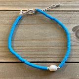Puka Style Pearl Anklet
