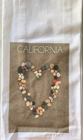 CA Beach Tea Towel