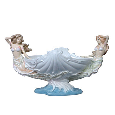 Twin Mermaids Porcelain Bowl