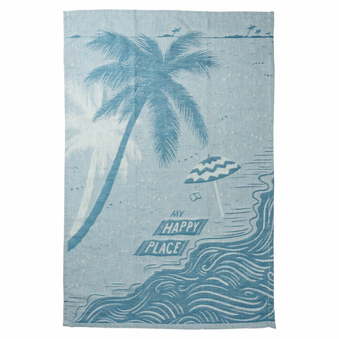 Happy Place Jacquard Towel