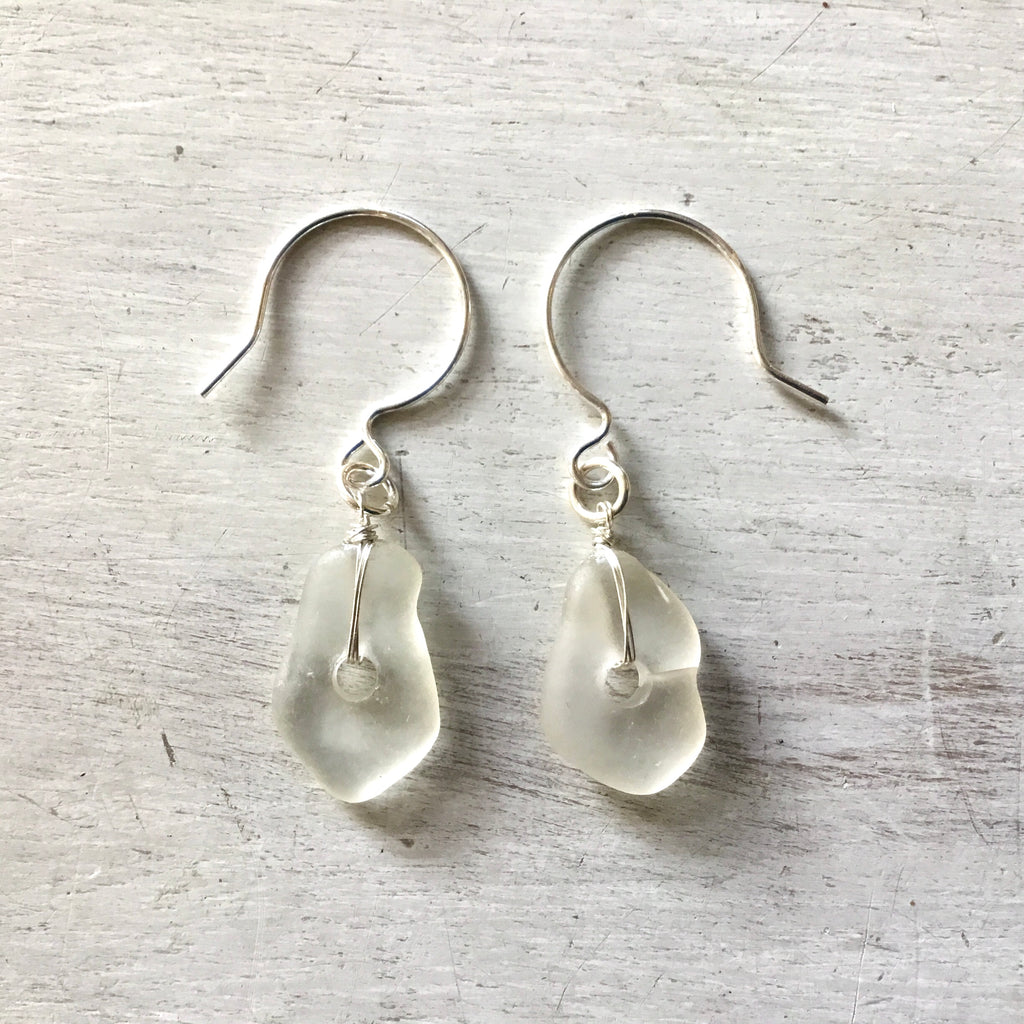 CA Seaglass Loop Hook Earrings