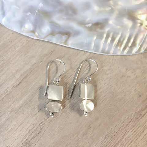 MOP Geometric Earrings