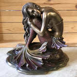 Thoughtful Mermaid Bronze Statue