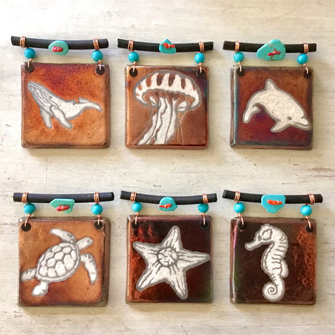 Raku Sea Life Wall Tile