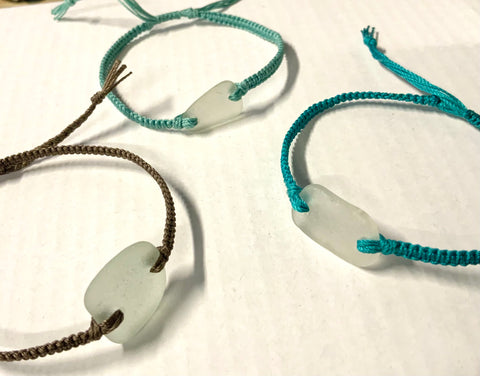 Sea Glass Braided Bracelet