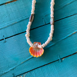 Sunrise Puka Abalone Necklace