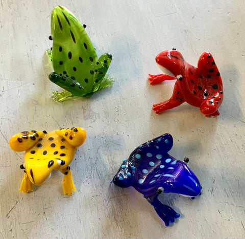 Tree Frog Glass Figurine