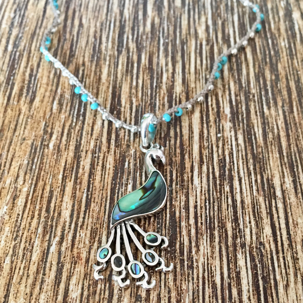 Abalone Peacock Necklace
