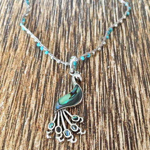 Abalone Peacock Necklace