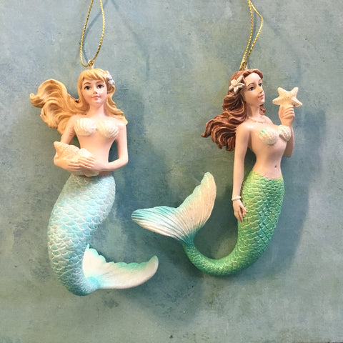 Colorful Mermaid Christmas Ornament