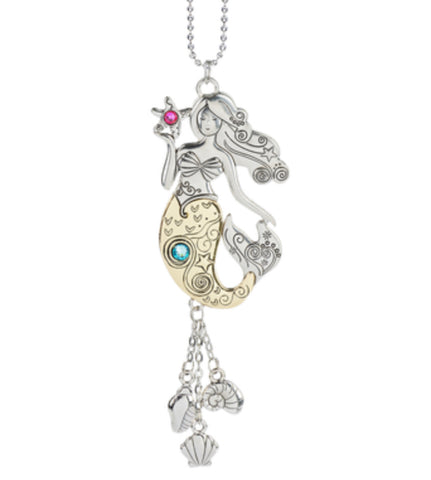 Colorful Mermaid Metal Car Charm