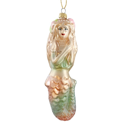 Shimmer Mermaid Glass Ornament