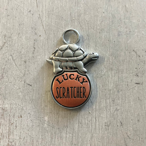 Lucky Scratcher Turtle Charm