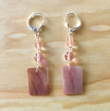 Mop Rectangle Dangle Earrings