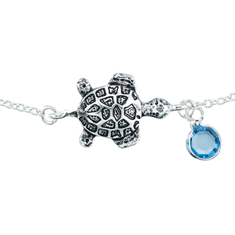 Sea Turtle Jewel Charm Anklet