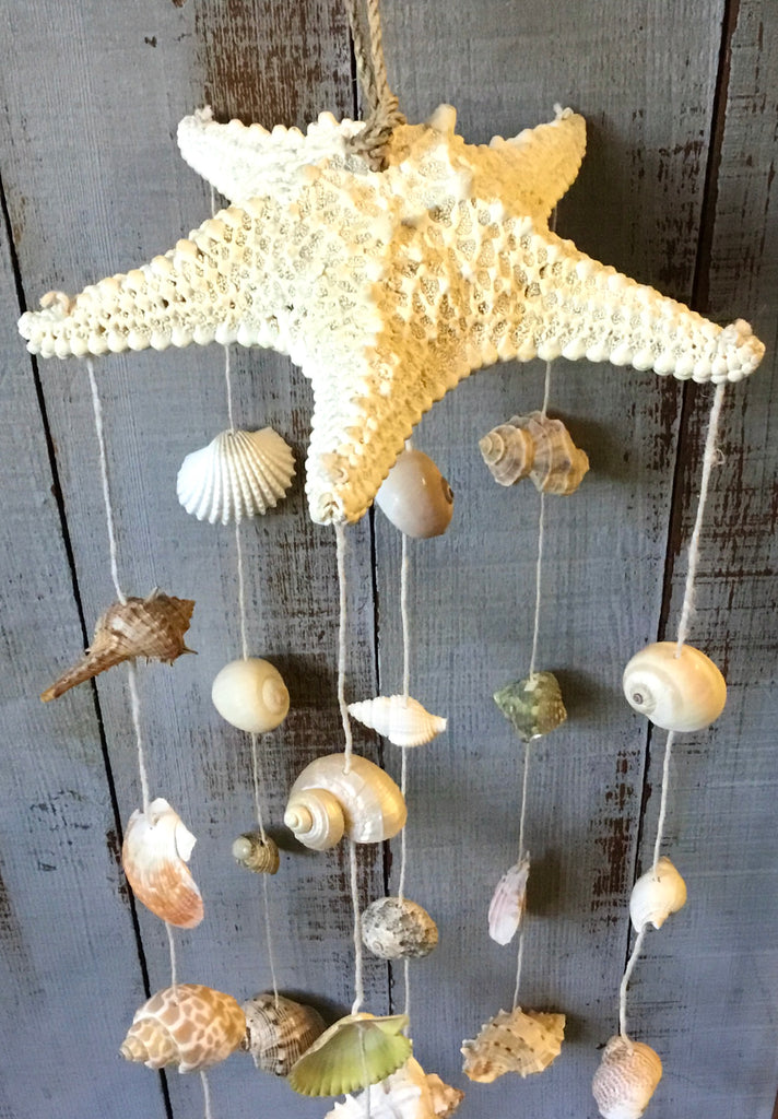 White Starfish Seashell Windchime