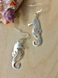 Silhouette Seahorse Brass Earrings