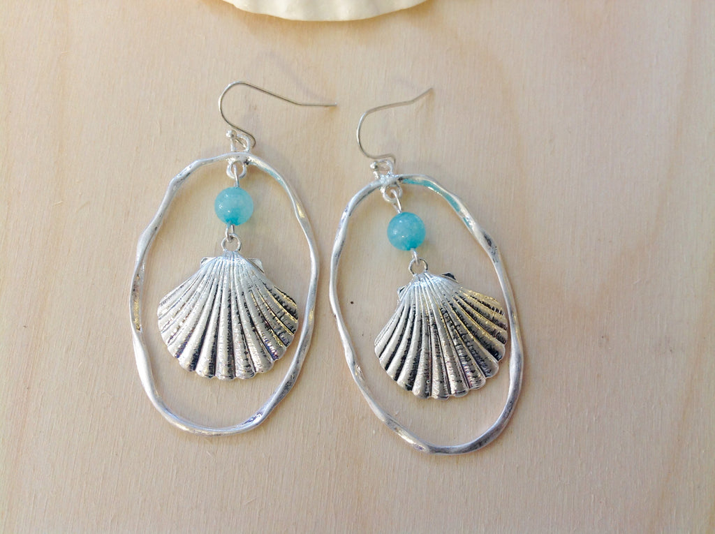 Seashell Hoop Earrings