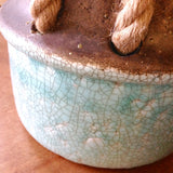 Roped Handle Clay Planter