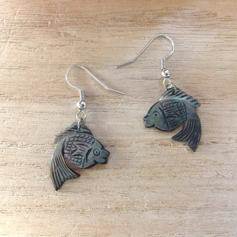 MOP Fish Earrings