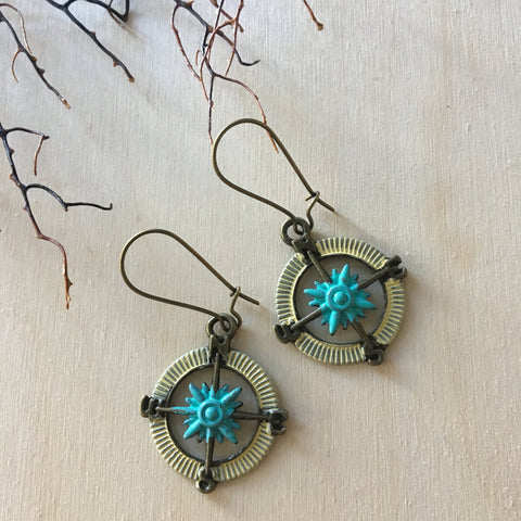 Wanderlust Compass Earrings