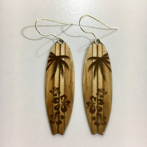 Tropical Surfboard Earrings