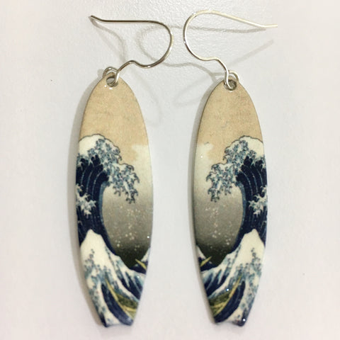 Great Wave Surfboard Earrings