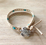Sea Turtle Button Bracelet