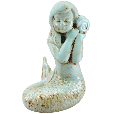 Shell Song Mermaid Ceramic Statue