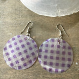 Checkered Capiz Earrings